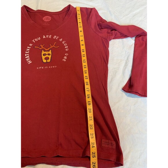 Life is Good Whatever You Are Be a Good One Vneck TShirt - Picture 9 of 9